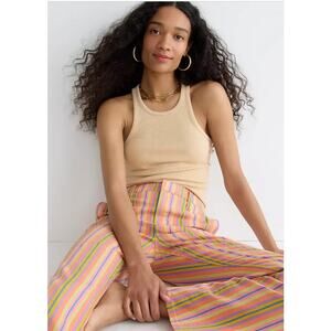 NWT J.Crew Womens Vintage Rib Light Khaki New Favorite Tank Top Size M BH925